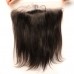 Human Virgin Hair Yaki Straight 13x4 Lace Frontal Closure With Baby Hair,Natural Color